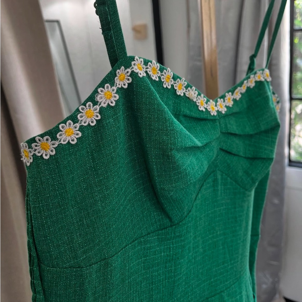 Light green Green Floral Women's Dress